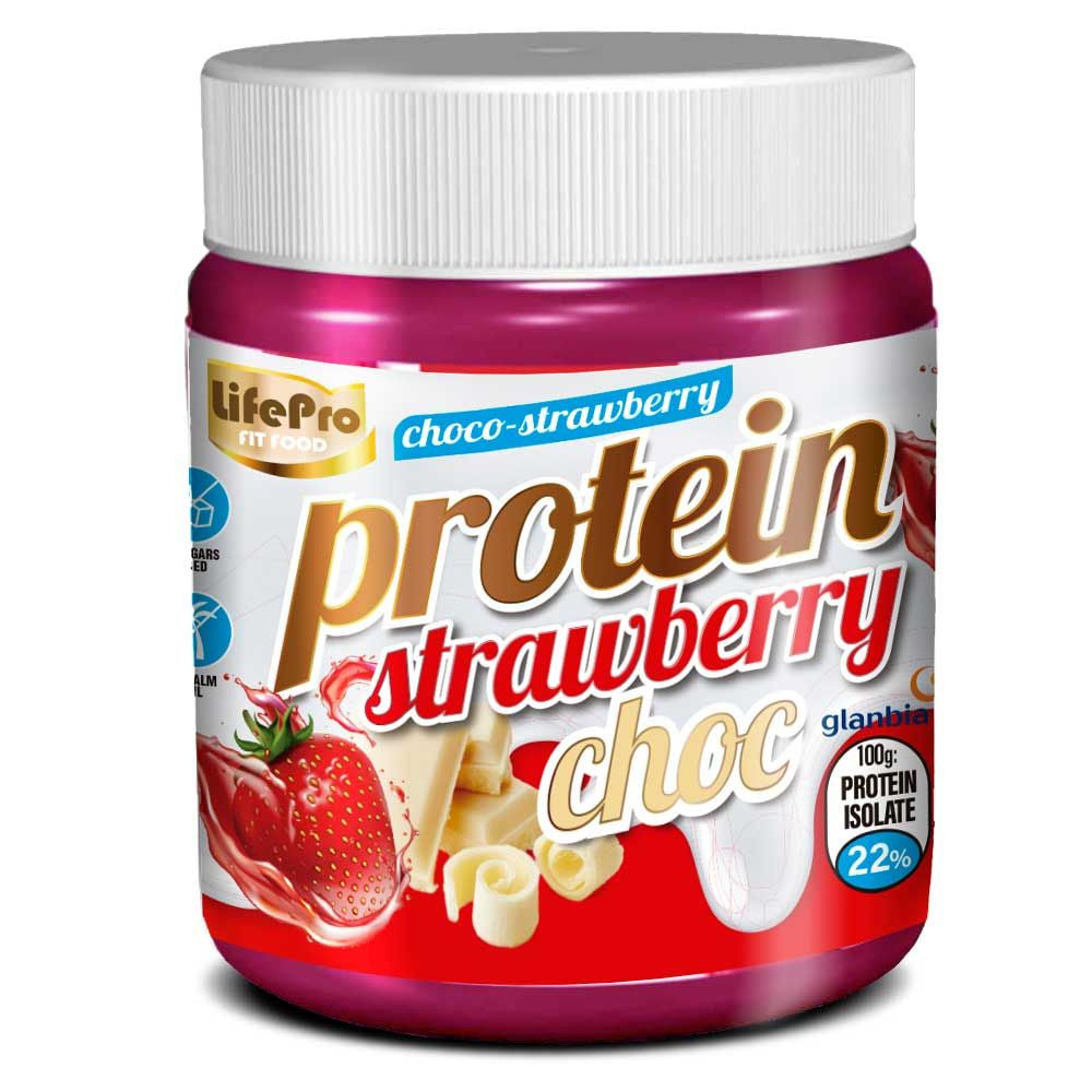 Protein Strawberry white choc Life pro 250g